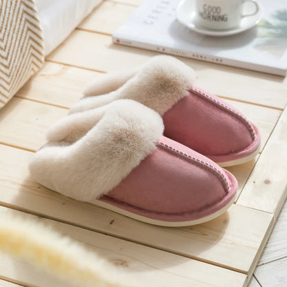 Fluweel zacht, katoenen pantoffels voor herfst- en winter, Dames