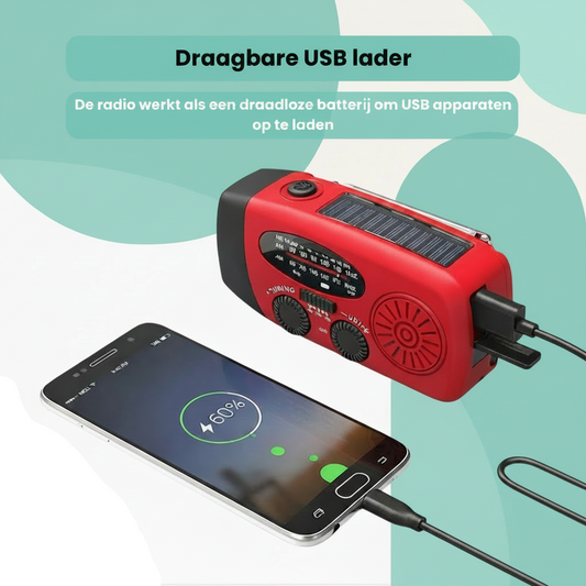 VoltVibe™ 4-in-1 Powerbank en Noodradio